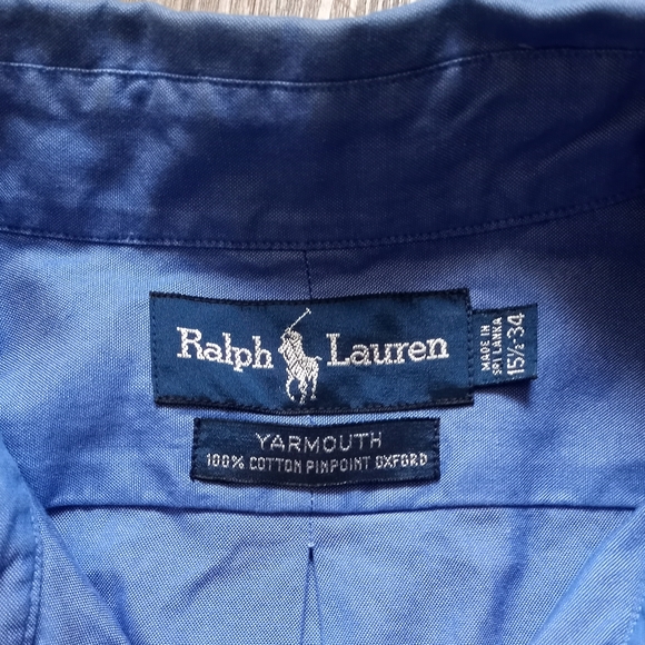 Ralph Lauren Blue Dress Shirt Classic Fit Size Medium - Picture 2 of 3